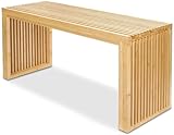 BAM BOO BOX - Sitzbank aus Bambus - Holzbank für Esszimmer, Schlafzimmer, Badezimmer oder Küche - Bank ohne Lehne (Bambus, Lang)