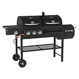 Jamestown DEAN Kombigrill Gas Kohle Smoker inkl. Seitenbrenner | Hochwertiger Grill für jeden Geschmack