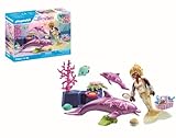 PLAYMOBIL Princess Magic 71501 Meerjungfrau mit Delfinen, liebevolle Pflege der Delfinmama und ihres Babys, mit vielseitigem Zubehör, detailreiches Spielzeug für Kinder ab 4 Jahren