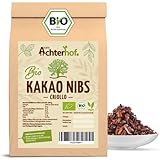 Kakaonibs Bio 200g | aus der Criollo Kakao-Bohne | ohne Süßungsmittel | für Schokomuffins, Schokoglasuren, eine heiße Schokolade & als Zugabe in Porridges, Müslis & Co | vom Achterhof