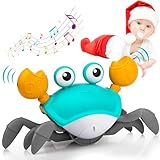 Jovicos Krabbe Baby Spielzeug ab 1 2 3 Jahr, krabbelnde krabbe Spielzeug ab 6 7 8 9 10 Monate, Kinderspielzeug ab 1-3 Jahre Junge Mädchen Geschenk für Kinder Tummy Time Toys (Grün)