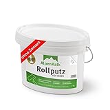 AlpenKalk® Rollputz Rau | 1,0mm Körnung | Hohe Deckkraft, Premium Qualität & verarbeitungsfertig | Roll- und Streichputz für Innen | 7 kg für ca. 12 m²