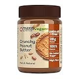 MaxiNutrition Crunchy Peanut Butter, 350g, 100% Erdnüsse, ohne Zucker, mit 28g Protein, ohne Palmöl