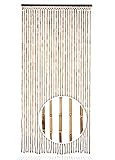 Kobolo Bambusvorhang Türvorhang Bamboo -Braun - Natur- Dekovorhang - 90x200 cm - rechteckig - Wohnzimmer Flur