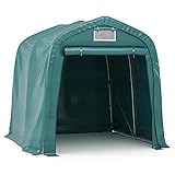 Hommdiy Garagenzelt Wasserfest Zeltgarage Weidezelt Foliengarage Zelt Lagerzelt Auto Motorrad Schutz Unterstand Lagerung PVC 1,6x2,4m Grün