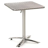 Nexos Trading Bistro Tisch quadratisch/rund - Aluminium - Gartentisch Balkontisch (Quadratisch)