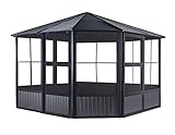Sojag Aluminium Pavillon Wintergarten Charleston 1212 | anthrazit | 384x384x281 cm