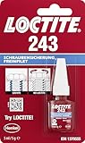 LOCTITE Schraubensicherung 243, Schraubenkleber für die Sicherung von Schrauben, mittelfestes Schraubensicherungsmittel für Metallgewinde, Flüssigkleber für z. B. Pumpen, 1x5ml