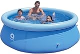Avenli Pool 244 x 63 cm Family Prompt Set Pool Aufstellpool Pool-Set blau Gartenpool rund Schwimmbecken für Familien & Kinder