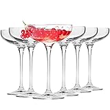 Krosno Sektschalen Sektgläser Champagner-Gläser | Set von 6 | 240 ML | Harmony Kollektion | Perfekt für Zuhause, Restaurants und Partys | Prosecco Glas | Spülmaschinenfest