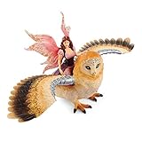 schleich BAYALA 70713 Fliegende Fee mit Funkel Eule Spielset - Zauberhafte Fee und Eulen Figur, Fantasievolles Eule und Elfen Spielset, Figuren Set ab 5 Jahren