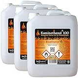 Kaminethanol Icking 30 Liter Bioethanol 100% (3 x 10 L) Premium Qualität - direkt vom Hersteller für Ethanol Kamine, Alkohol-Brenner, Terrasenfeuer, Raumfeuer und Gartenfackeln