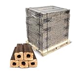 Holzbriketts Pini Kay Octagon Premium Öko Hartholz für Kaminöfen, Brennholz, Heizung und Grill - 10 kg x 96 Stück pro Palette (960 kg)