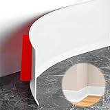 YushengTai Weichsockelleiste selbstklebend, 10cm x 3 m PVC Sockelleiste Selbstklebend, Weich Sockelleiste Abschlussleiste, Flexible skirting Board Trim für Küche und Badezimmer (Weiß)