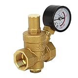 1/2 Wasserdruckregler Inline-Wasserdruckregler Dn20 B Einstellbarer Wasserdruckregler Reduzierer mit Messgerät