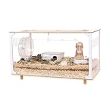 BOYVEN 80 * 45 * 48 cm Holz Hamsterkäfig groß Zwerghamsterkäfig Kommt mit 6 stücke Hamster zubehör für Dwarf Syrian Hamster, Reptiles