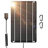 FlexSolar Solar Ladegerät USB 6W 5V Hochleistungs-monokristallines Modul, wasserdichtes Solarladegerät, geeignet für Sicherheit Batteriekamera Fahrräder, Mobiltelefone, Powerbank, Campinglampen usw