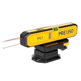 PREXISO Laser-Wasserwaage Nivellierwerkzeug Laserwerkzeug Linienlaser/Punktlaser 360° Arbeitsbereich 10m mit magnetischer Wandhalterung