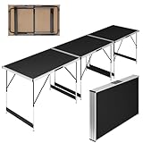 MIADOMODO® Klapptisch - 3er Set, 100x60 cm, Höhenverstellbar, Klappbar, Tragbar, Stabil, Leicht, Aluminium - Multifunktionstisch, Campingtisch, Tapeziertisch, Mehrzwecktisch, Küche, Tersasse, Picknik