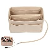 GFTCGK Beige Handtasche Organizer, Taschen Organizer Shopper, Filz Tasche Organizer mit mehreren Fächern, Taschenorganizer, Organizer Tasche, Handtaschen Organizer, Tasche Organizer Shopper