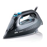 Braun TexStyle 9 SI 9188 EBK Dampfbügeleisen - Bügeleisen mit FreeGlide 3D Bügelsohle, Vertikaldampf, 2800 Watt, Dreiecks-Dampfstoß von 230g/min, 330 ml Wassertank, Schwarz/Blau