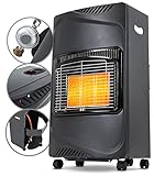 Heidenfeld Gasheizung Inferno GH100 | 𝟑 𝐉𝐀𝐇𝐑𝐄 𝐆𝐀𝐑𝐀𝐍𝐓𝐈𝐄 - 4200 Watt - Heizstrahler - Gasheizung für Innenräume - Gasofen - Gasheizer - Gasflaschen bis 15 Kg - Gasschlauch (Schwarz)