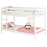 IDIMEX Etagenbett Doppelstockbett Felix für Kinder Hochbett Kinderbett mit Leiter Kiefer massiv Natur 90 x 200 cm (B x L)