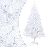 LAPOOH Künstlicher Weihnachtsbaum mit Dicken Zweigen, Tannenbaum Künstlich, Christmas Tree, Tannenbaum Deko, Weihnachtsbäume, Weiß 210 cm PVC