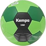 Kempa Tiro Kinder Handball Ball für Kinder Trainingsball, Schaumstofflaminierung, Farbe: fluo grün/schwarz, Size 0