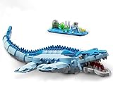 QLT Jurassic Mosasaurus Klemmbausteine Baustein, kompatibel mit Lego Bausteinen, Dinosaurierwelt Park Bausatz, STEM Dinosaurierspielzeug für Jungen ab 6-14 Jahre(1158+PCS)