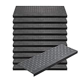 casa pura Stufenmatte aus Gummi - 25 x 65 cm - 10er Set wetterfeste & Rutschhemmende Treppenstufen Matten - Gummistufenmatte für Außen - Treppenauflage - Antirutschmatte Diamond