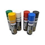 Sprayfarben-Set 6 Farben je 200 ml. Schnelltrocknende Sprühfarben für Holz, Stein, Wand, Metall, Glas. Ideal für Reparaturen, Graffiti usw. Glänzend, Spraydose, Hochglanz, Sprühlack