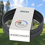 Kirchhoff Wasserleitung für Gartenbewässerung 25 mm x 50 m | PE Rohr für Sprinklersystem | Verlegerohr HDPE | DVGW | Trinkwasserleitung | Made in EU