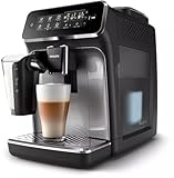 Philips Series 3200 Kaffeevollautomat – LatteGo Milchsystem, 5 Kaffeespezialitäten, Intuitives Touchdisplay, Silber (EP3246/70)