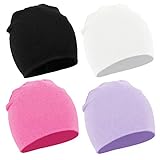 Durio Unisex Baby Mütze Hut Mädchen Junge Babymütze Kleinkind Wendemütze Jersey Slouch Beanie Erstlingsmützen 4er Pack Farbmischung B 1-4 Jahre