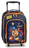 Fabrizio Paw Patrol Chase Marshall Skye Kinder Trolley Kinderkoffer Weichgepäck Polyester 32 x 42 x 16/21 cm Vol. 17 l (Dunkelblau Chase)