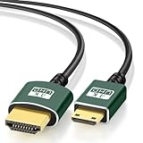 Thsucords Hyper Slim Mini HDMI auf HDMI Kabel 0,3M, Ultradünnes und Flexibles HDMI Mini Kabel Unterstützt 3D/4K@60Hz/18Gbps/1080P kompatibel mit Laptop, TV, Monitor, Projector