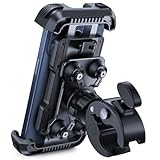 Lamicall Motorrad Handyhalterung, Handyhalter Fahrrad - [2024 Doppelt Vibrationsgedämpft] Handy Motorradhalterung, 360° Drehbar Lenker Halter für iPhone 16 15 14 13 12 Pro Max, Samsung, Smartphone