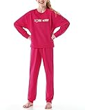 Schiesser Mädchen Schlafanzug Set Pyjama warme Qualitäten Frottee-Fleece-Sweat-Größe 140 bis 176 Pyjamaset, pink_179970