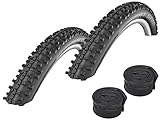 Set: 2 x Schwalbe Smart Sam Trekking Cross Reifen 47-622 / 28x1.75 + Schwalbe SCHLÄUCHE Autoventil