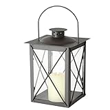 Boltze Laterne Farol (Windlicht ohne Kerzen, Dekoration für Wohnung / Haus, Indoor, Kerzenhalter, Höhe 20 cm, Farbe anthrazit) 3549400