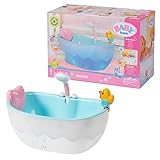 BABY born Badewanne für Puppen mit Farbwechsel, Dusch-und Soundfunktion, funktioniert auch mit echtem Wasser, 832691, Zapf Creation