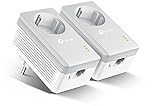 TP-Link Powerline Adapter Set TL-PA4010P KIT(600Mbit/s, mit Steckdose, 100Mbit/s-Ethernet-LAN, Kompatibel mit allen HomePlug AV/AV2 Adaptern, schnelle Datenübertragung über die Stromleitung)