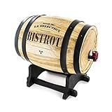 Bistro kv7166 Dispenser Wein Fass Holz farblich sortiert 27 x 21,5 x 27,5 cm 3 l