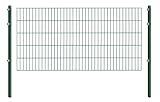 Einstabmattenzaun/Stabmattenzaun, H 100 cm, grün, 10-50m - inklusive Pfosten - Komplett Set (10 m)