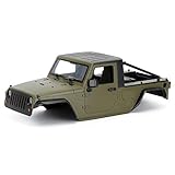 INJORA RC Karosserie 313mm Radstand Karosserie Pickup Body Shell für 1:10 RC Crawler Axial SCX10 SCX10 II 90046 Wrangler (Olive)