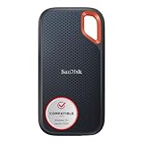 SanDisk Extreme Portable SSD 500 GB (tragbare NVMe SSD, USB-C, bis zu 1.050 MB/s Lesegeschwindigkeit und 1.000 MB/s Schreibgeschwindigkeit, wasser- und staubbeständig) Schwarz