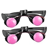 Toddmomy 2 Stücke Clown Beleuchtung Brille Prom Brille LED Licht Brille Halloween Requisiten Cosplay Geist Brille LED Brille Leuchtend Leuchtende LED Brille Tragbare LED Brille LED Brille