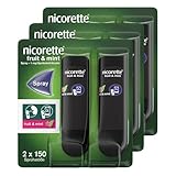 NICORETTE Spray mit minzigem Fruchtgeschmack – Rauchen aufhören mit Nikotinspray – 1 Spray ersetzt bis zu 150 Zigaretten – zur Raucherentwöhnung – 3x 2 St.