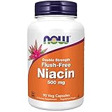 Now Foods, Niacin ohne Flusheffekt, 500 mg, 90 vegane Kapseln, Laborgeprüft, Vitamin B3, Sojafrei, Glutenfrei, Vegetarisch